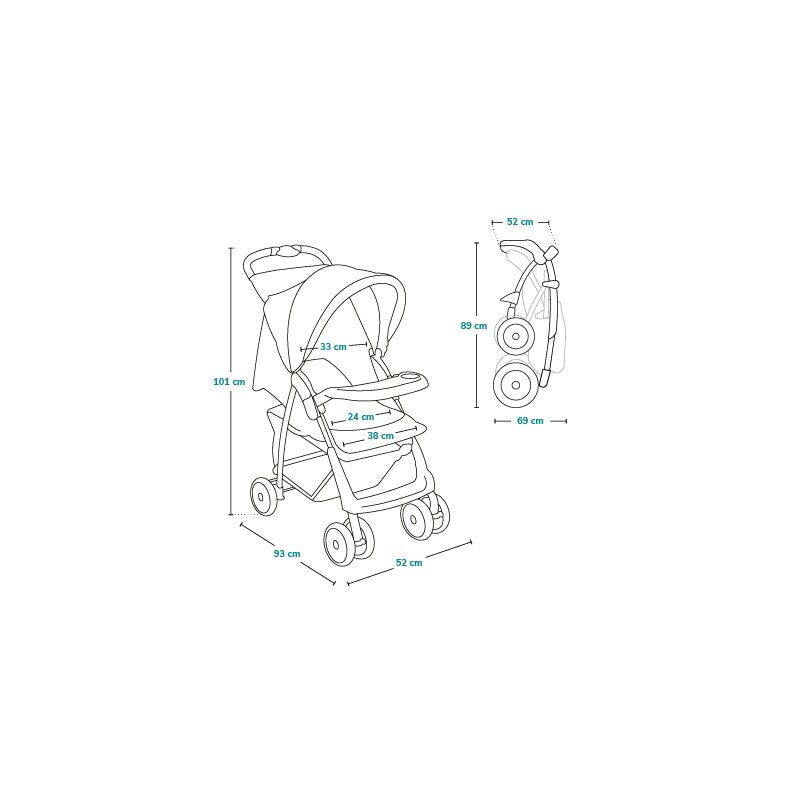 Carucior sport, Lionelo, Emma Plus, Cu tavita, 2 Suporturi pentru pahar, Geanta accesorii, Conform cu standardul european de securitate EN1888-1, Roz