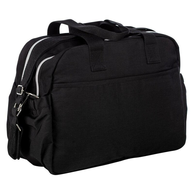 Geanta pentru scutece, FreeON, Style, Impermbeabila, Cu multiple buzunare, Dimensiune compacta, 39x32x18 cm, Black