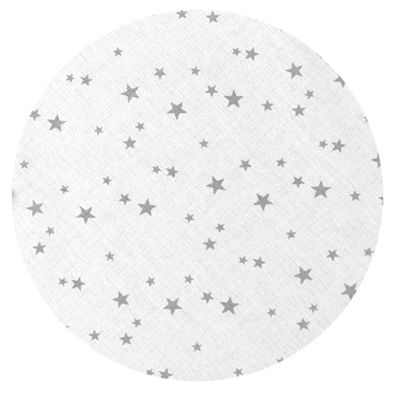 Cearceaf cu elastic, MimiNu, Pentru patut leagan sau patut co-sleeper, Dimensiune 90x40 cm, Din bumbac certificat Oeko Tex Standard 100, Mini Gray Stars