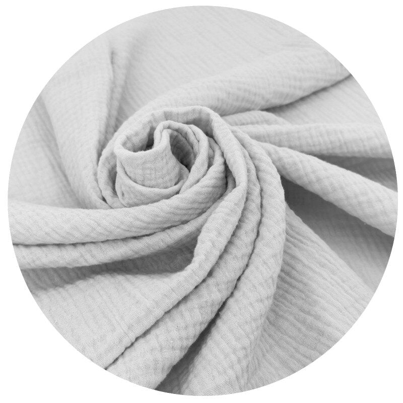 Paturica de infasat, Qmini, Din muselina dubla, Cu inchidere cu panglica, Dimensiune 75x75 cm, Din material certificat Oeko Tex Standard 100, Gray