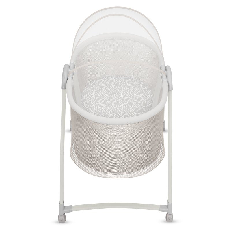 Patut si balansoar portabil Lionelo, Gaya 2 in 1, cu functie de leganat si muzica, 3 viteze de leganat reglabile, saltea T25, controlat prin telecomanda sau panou, pana la 9 kg, 0 luni+, 93 x 68 x 81 cm, bej sand