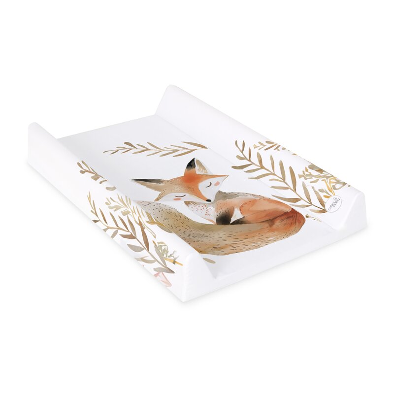 Saltea de infasat, Ceba Baby, Cu intaritura, 70x50 cm, Suprafata impermeabila, Pentru comode de infasat, masute sau patuturi, Fara ftalati, 0 luni+, Basic Red Fox