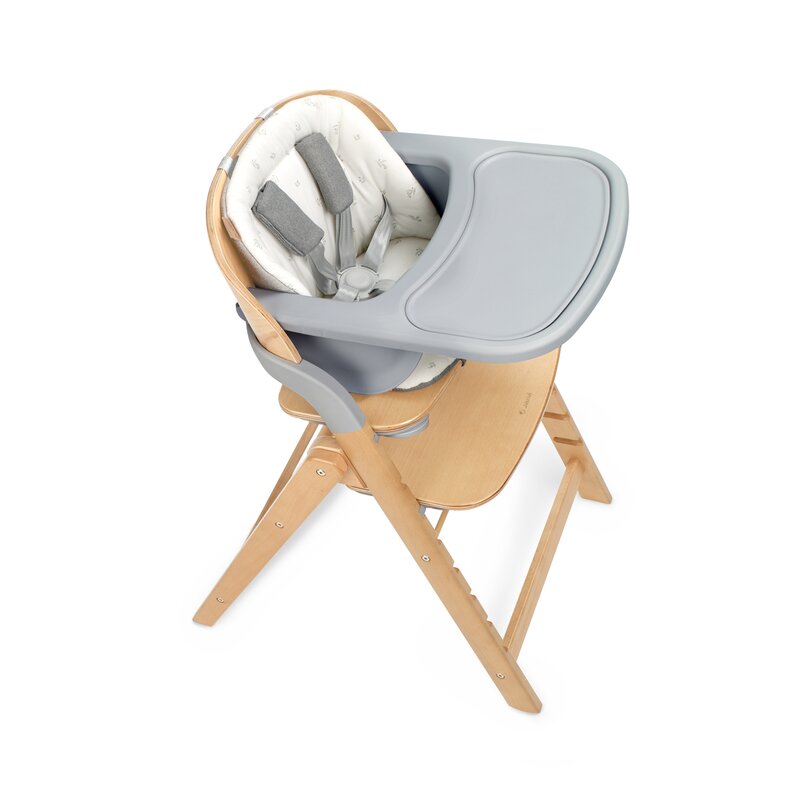 Scaun de masa multifunctional pliabil, Jane, Forest, De la 6 luni la adult, Din lemn fag, Greutate maxima 100 Kg, Mist