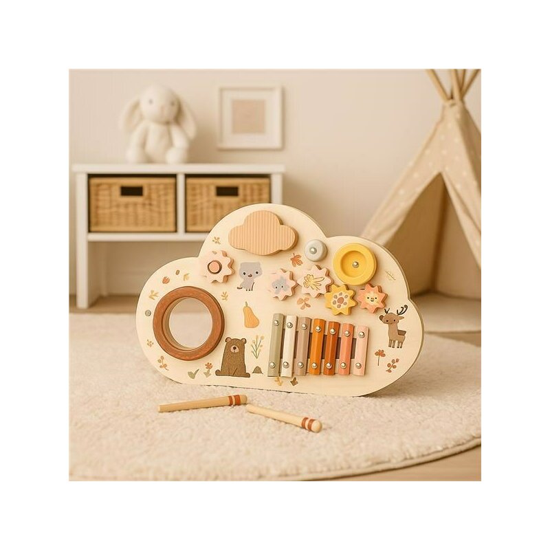 Tablita cu activitati, Baby Mix, Cu animale, Din lemn