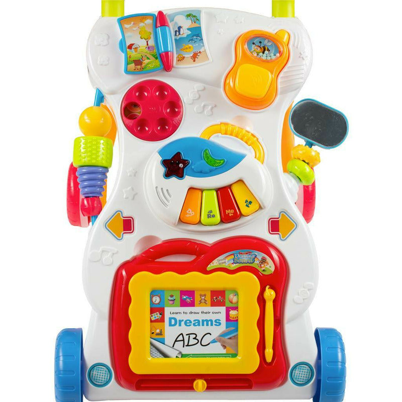 Antepremergator, Baby Mix, Educational cu sunete si lumini, Cu panou detasabil, Cu mini pian