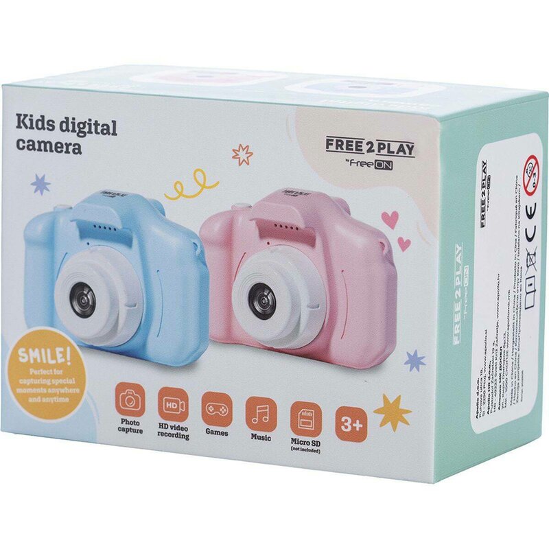 Aparat foto digital pentru copii, Free2Play, Blue