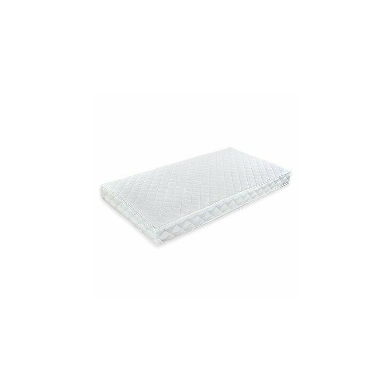 Saltea patut bebe, Babyneeds, Cocos Confort II, Cu husa detasabila, Antialergica, Cu fibre de cocos si strat de burete, 140x70x12 cm, 0 luni+, Alb