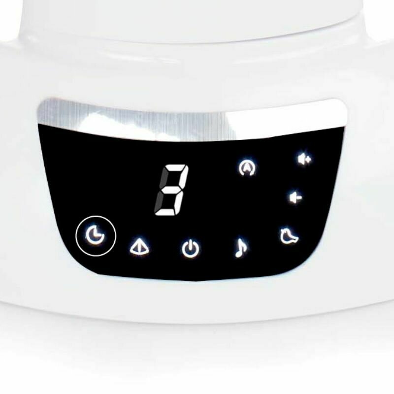Balansoar electric, Jane, Moon, Cu 5 trepte de viteza, Timer, 12 melodii si 5 sunete ale naturii, Conform cu standardul european EN 12790:2023, Mist