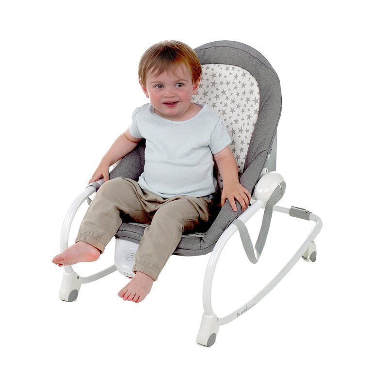 Balansoar, Jane, Evolution, Cu vibratii si melodii, Bara de jucarii si spatar reglabil, Conform cu standardul european de siguranta EN 12790:2023, Sesame