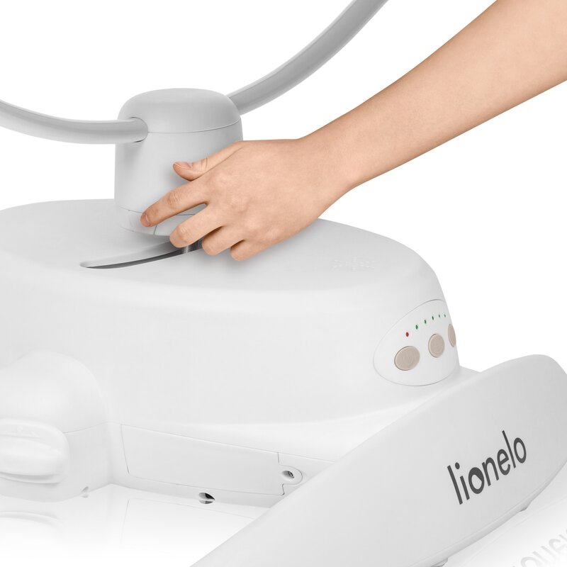 Balansoar, Lionelo, Iris, 2 in 1, Rotire 360 grade, Electric, Cu 3 moduri de leganare, Cu 5 trepte de viteza, Cu 3 pozitii de inclinare, 12 melodii, Silentios, Pana la 9 kg, Bej