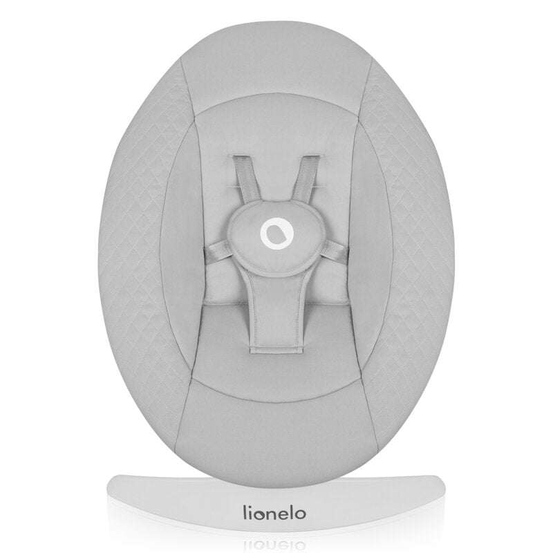 Balansoar, Lionelo, Iris, 2 in 1, Rotire 360 grade, Electric, Cu 3 moduri de leganare, Cu 5 trepte de viteza, Cu 3 pozitii de inclinare, Pana la 9 kg, Gri