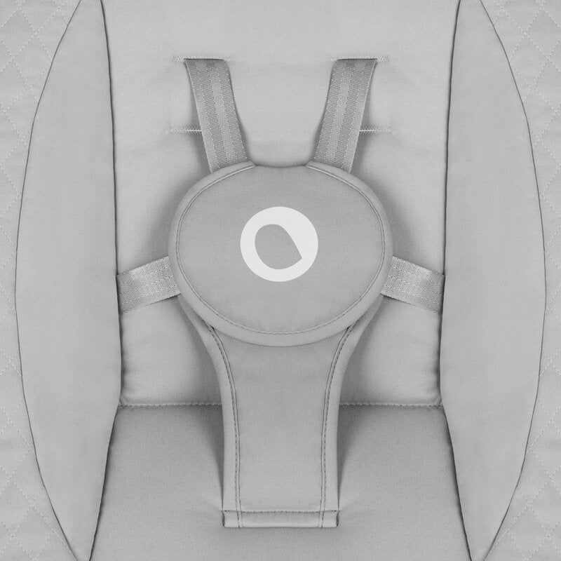 Balansoar, Lionelo, Iris, 2 in 1, Rotire 360 grade, Electric, Cu 3 moduri de leganare, Cu 5 trepte de viteza, Cu 3 pozitii de inclinare, Pana la 9 kg, Gri