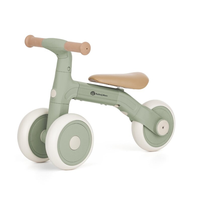 Bicicleta/tricicleta, Petite&Mars, 3 in 1, Multifunctionala, Cu/fara pedale, Ghidon directionabil, Sa reglabila pe inaltime, 2.3 kg, Pana la 25 kg, 12-36 luni, Verde