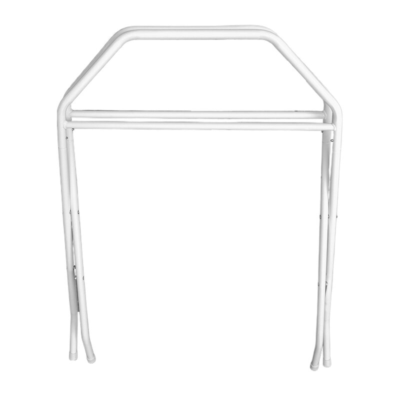Cadita de baie pliabila, Qmini, Foldy Pro Care, Cu suport metalic si masuta de infasat, Cu termometru electronic, Cu dop si furtun pentru scurgere, Antiderapanta, 80×49 cm, Alb/Gri