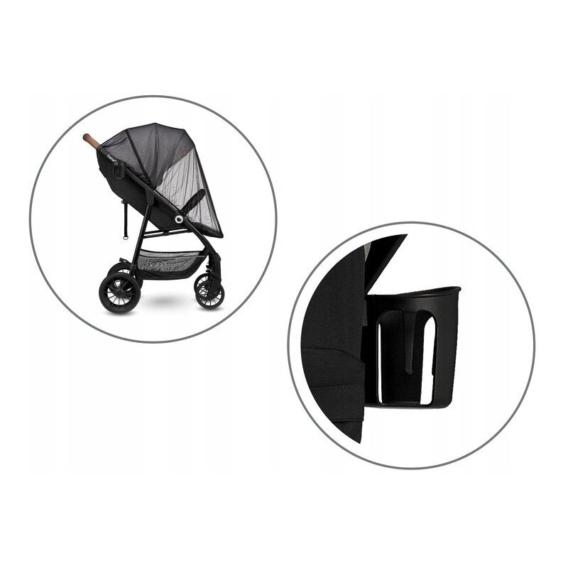 Carucior sport, Lionelo, Zoey, De la nastere, Cu accesorii, Cadru din aluminiu, 0- 15 kg, Conform cu standardul european de securitate EN1888-1, Gri