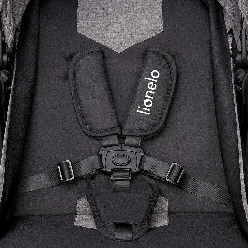 Carucior sport, Lionelo, Zoey, De la nastere, Cu accesorii, Cadru din aluminiu, 0- 15 kg, Conform cu standardul european de securitate EN1888-1, Gri