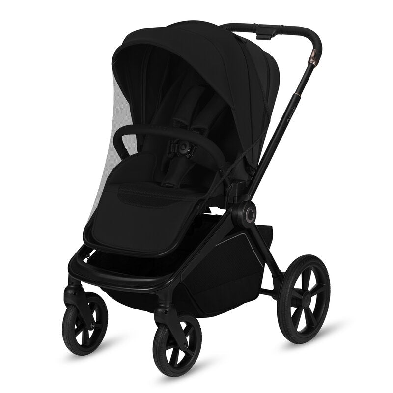 Carucior 2 in 1, Lionelo, Freya, Landou si salteluta ventilate, Pliabil, Reglare spatar-3 pozitii, Suport de picioare-4 pozitii, Maner reglabil-3 pozitii, Adaptori inclusi compatibili cu Cybex, Maxi-Cosi, Kiddy, Avionaut, Sustine 22 kg, 0luni+, Negru