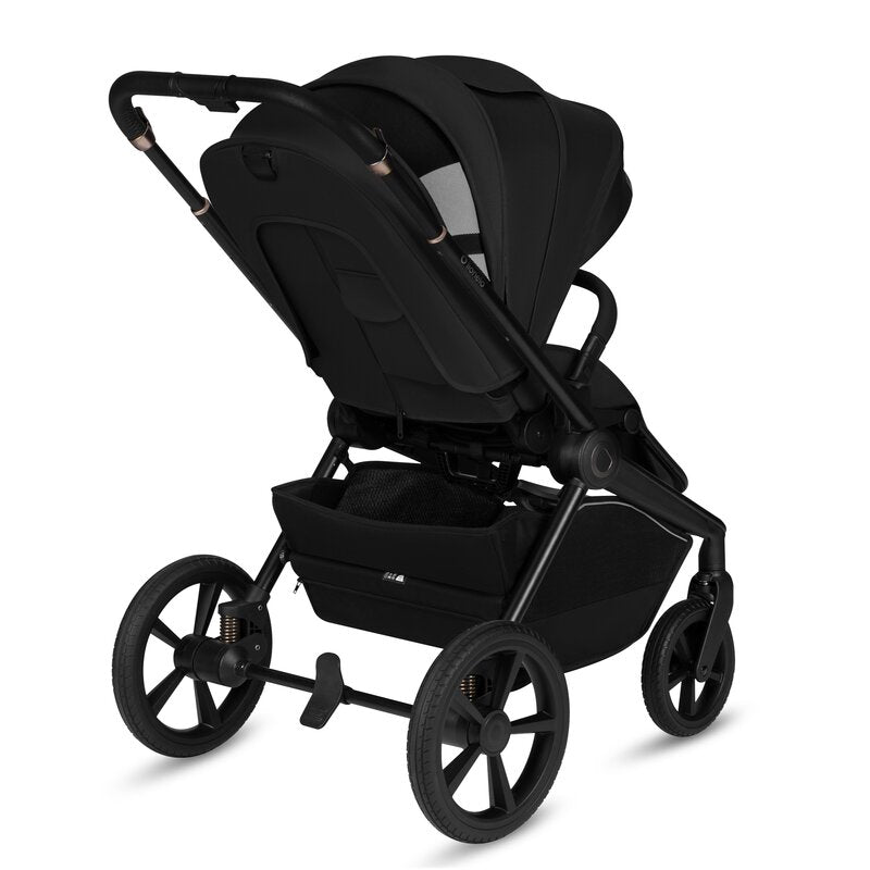 Carucior 2 in 1, Lionelo, Freya, Landou si salteluta ventilate, Pliabil, Reglare spatar-3 pozitii, Suport de picioare-4 pozitii, Maner reglabil-3 pozitii, Adaptori inclusi compatibili cu Cybex, Maxi-Cosi, Kiddy, Avionaut, Sustine 22 kg, 0luni+, Negru
