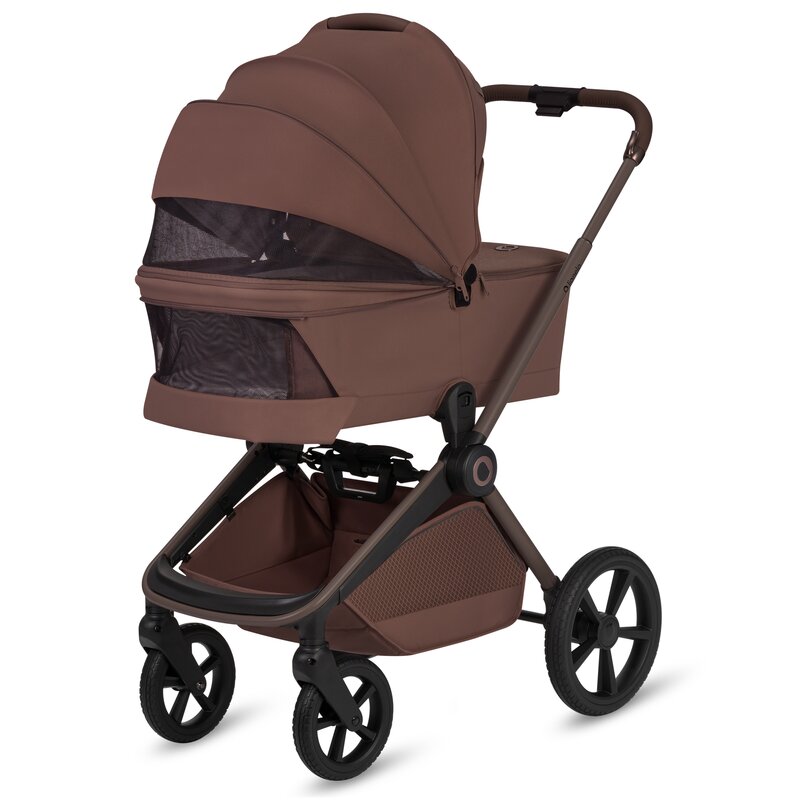 Carucior 2 in 1, Lionelo, Freya, Landou si salteluta ventilate, Pliabil, Reglare spatar-3 pozitii, Suport de picioare-4 pozitii, Maner reglabil-3 pozitii, Adaptori inclusi compatibili cu Cybex, Maxi-Cosi, Kiddy, Avionaut, Sustine 22 kg, 0luni+, Maro
