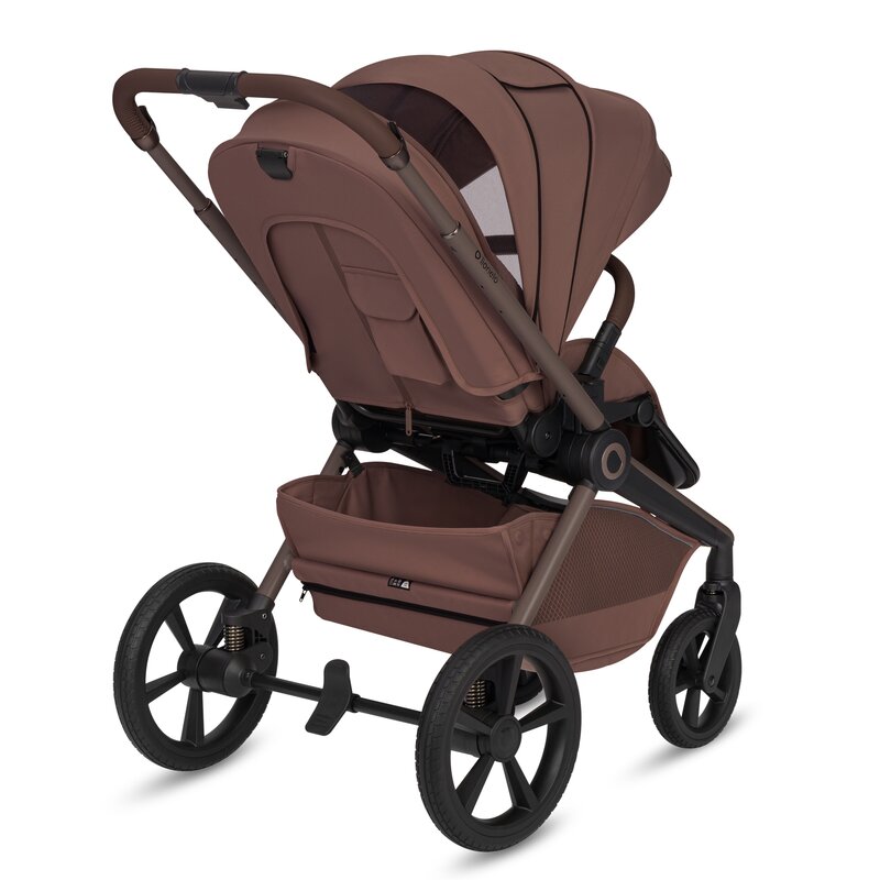 Carucior 2 in 1, Lionelo, Freya, Landou si salteluta ventilate, Pliabil, Reglare spatar-3 pozitii, Suport de picioare-4 pozitii, Maner reglabil-3 pozitii, Adaptori inclusi compatibili cu Cybex, Maxi-Cosi, Kiddy, Avionaut, Sustine 22 kg, 0luni+, Maro