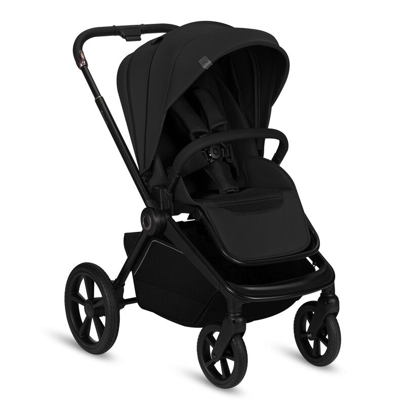 Carucior 2 in 1, Lionelo, Freya, Landou si salteluta ventilate, Pliabil, Reglare spatar-3 pozitii, Suport de picioare-4 pozitii, Maner reglabil-3 pozitii, Adaptori inclusi compatibili cu Cybex, Maxi-Cosi, Kiddy, Avionaut, Sustine 22 kg, 0luni+, Negru