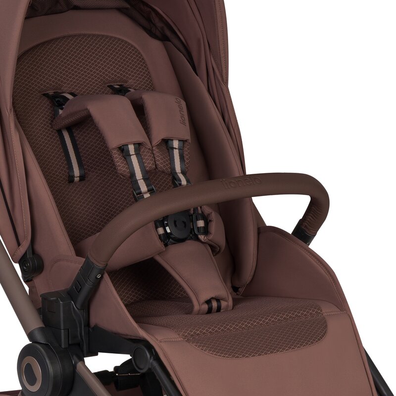 Carucior 2 in 1, Lionelo, Freya, Landou si salteluta ventilate, Pliabil, Reglare spatar-3 pozitii, Suport de picioare-4 pozitii, Maner reglabil-3 pozitii, Adaptori inclusi compatibili cu Cybex, Maxi-Cosi, Kiddy, Avionaut, Sustine 22 kg, 0luni+, Maro