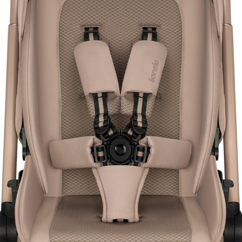 Carucior 2 in 1, Lionelo, Freya, Landou si salteluta ventilate, Pliabil, Reglare spatar-3 pozitii, Suport de picioare-4 pozitii, Maner reglabil-3 pozitii, Adaptori inclusi compatibili cu Cybex, Maxi-Cosi, Kiddy, Avionaut, Sustine 22 kg, 0luni+, Bej