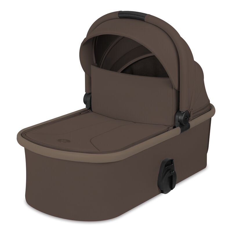 Carucior 2 in 1, Lionelo, Layla, Pana la 22 kg, Cadru aluminiu, Cu landou intarit si salteluta din spuma AirDots, Reversibil, Cu ventilatie 3D, Cu accesorii, EN1888-1-2, EN1466, Maro