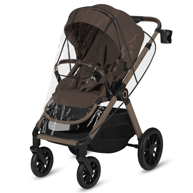 Carucior 2 in 1, Lionelo, Layla, Pana la 22 kg, Cadru aluminiu, Cu landou intarit si salteluta din spuma AirDots, Reversibil, Cu ventilatie 3D, Cu accesorii, EN1888-1-2, EN1466, Maro