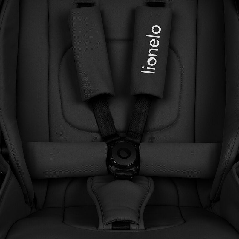 Carucior 2 in 1, Lionelo, Mika Plus, Cadru din aluminiu, Cu landou intarit si salteluta moale, Reversibil, Cu sistem de ventilatie 3D, Cu accesorii, Pana la 22 kg, Conform cu EN1888-1 EN1888-2, EN1466, Negru