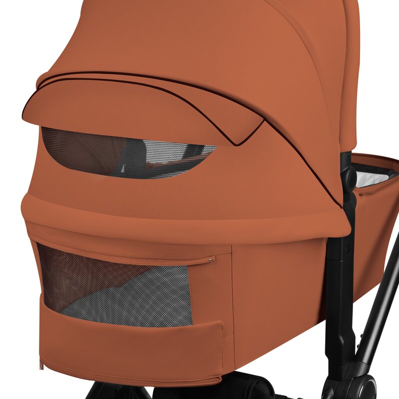 Carucior 2 in 1, Lionelo, Mika Plus, Cadru din aluminiu, Cu landou intarit si salteluta moale, Reversibil, Cu sistem de ventilatie 3D, Cu accesorii, Pana la 22 kg, Conform cu EN1888-1 EN1888-2, EN1466, Maro