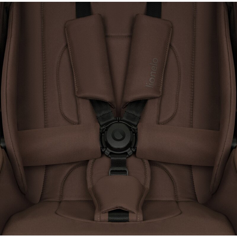 Carucior 2 in 1, Lionelo, Mika Plus, Cadru din aluminiu, Cu landou intarit si salteluta moale, Reversibil, Cu sistem de ventilatie 3D, Cu accesorii, Pana la 22 kg, Conform cu EN1888-1 EN1888-2, EN1466, Mocha Mousse