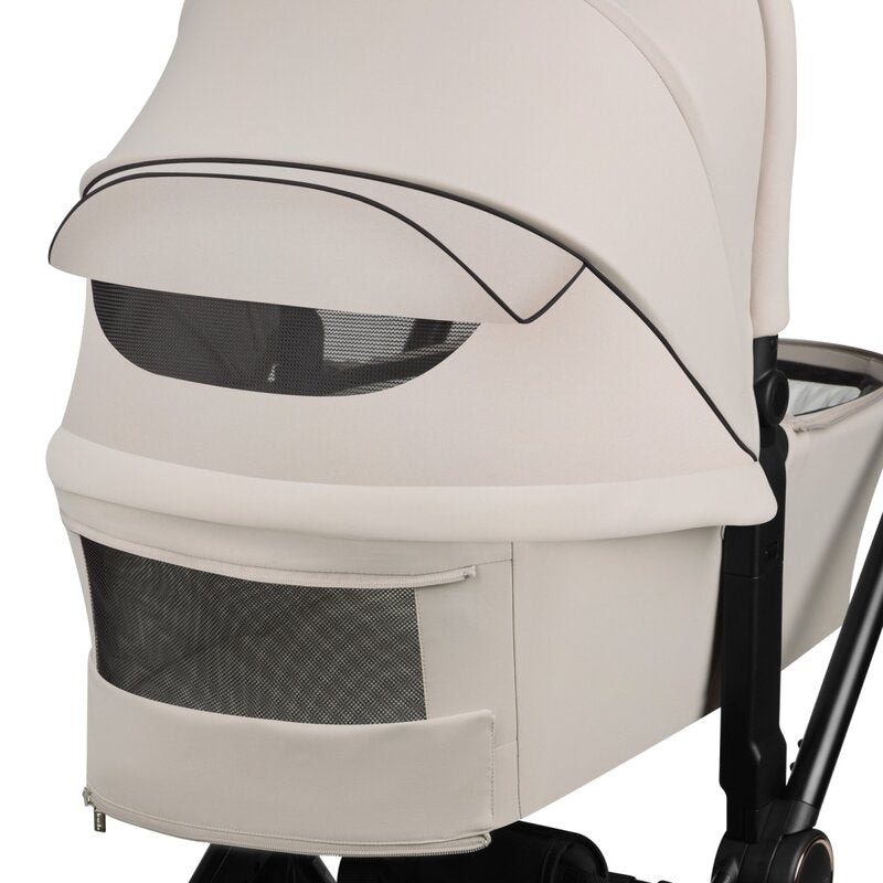 Carucior 2 in 1, Lionelo, Mika Plus, Cadru din aluminiu, Cu landou intarit si salteluta moale, Reversibil, Cu sistem de ventilatie 3D, Cu accesorii, Pana la 22 kg, Conform cu EN1888-1 EN1888-2, EN1466, Bej