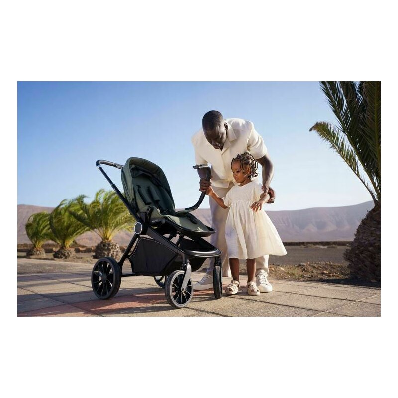 Carucior 2 in 1, Lionelo, Mika Plus, Cadru din aluminiu, Cu landou intarit si salteluta moale, Reversibil, Cu sistem de ventilatie 3D, Cu accesorii, Pana la 22 kg, Conform cu EN1888-1 EN1888-2, EN1466, Mocha Mousse