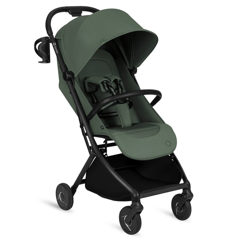 Carucior 2 in 1, Lionelo, Sia Flex, 7.6 kg, Include landou pliabil pe cadru, Ultracompact, Pliere rapida cu o mana, Copertina UPF50+, Cu accesorii incluse, 0-48 luni, Sustine 22 kg, Verde