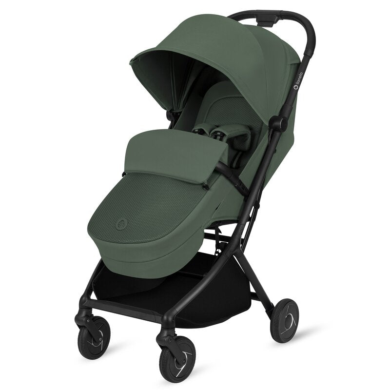 Carucior 2 in 1, Lionelo, Sia Flex, 7.6 kg, Include landou pliabil pe cadru, Ultracompact, Pliere rapida cu o mana, Copertina UPF50+, Cu accesorii incluse, 0-48 luni, Sustine 22 kg, Verde
