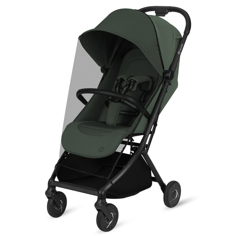 Carucior 2 in 1, Lionelo, Sia Flex, 7.6 kg, Include landou pliabil pe cadru, Ultracompact, Pliere rapida cu o mana, Copertina UPF50+, Cu accesorii incluse, 0-48 luni, Sustine 22 kg, Verde