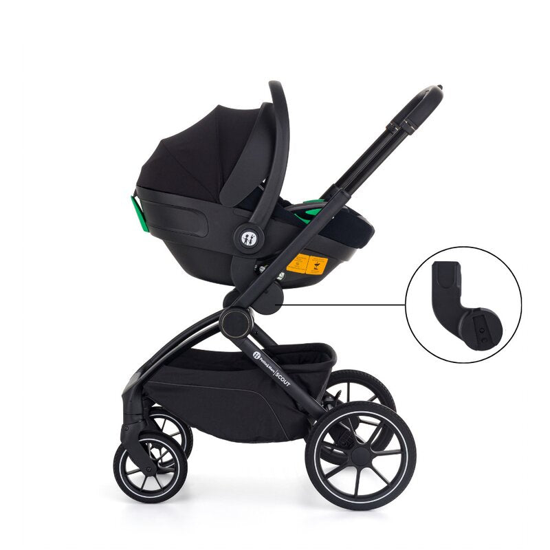 Carucior 2 in 1, Petite&Mars, Scout, Cu landou pliabil, Reversibil, Spatar si suport de picioare reglabile in 3 pozitii, Maner ajustabil, Cu accesorii, Pana la 22 kg, 0 luni+, Bej