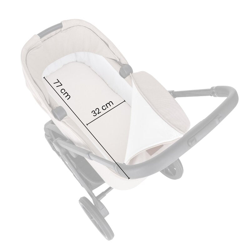 Carucior 2 in 1, Petite&Mars, Scout, Cu landou pliabil, Reversibil, Spatar si suport de picioare reglabile in 3 pozitii, Maner ajustabil, Cu accesorii, Pana la 22 kg, 0 luni+, Bej