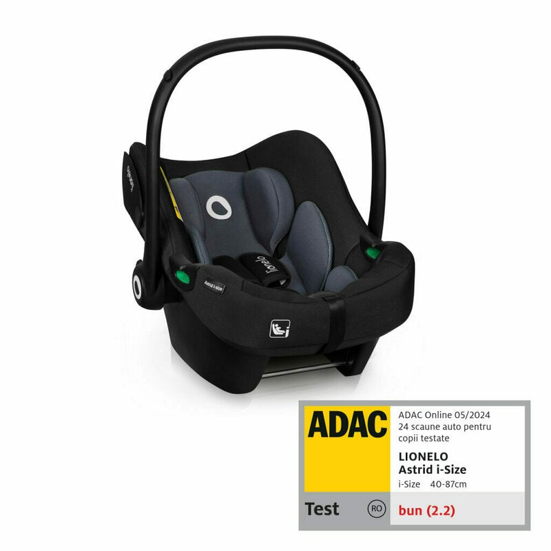 Carucior 3 in 1, Lionelo, Amber Plus, Cadru aluminiu, Cu landou intarit si salteluta moale, Cu scoica auto testata ADAC, Reversibil, Maner ajustabil, Cu accesorii, Cu ventilatie panoramica 3D, Pana la 22 kg, EN1888-1, EN1888-2, EN1466, ECE R129, Gri