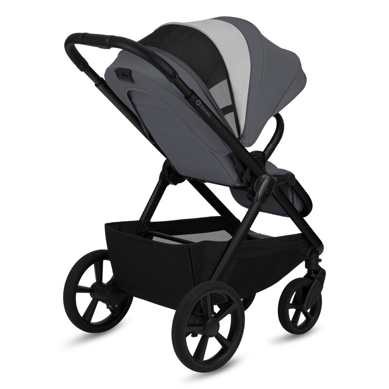Carucior 3 in 1, Lionelo, Carmine, Cu scoica ADAC, Landou anti-reflux, Salteluta ventilata, Reglare spatar in 3 pozitii, Suport de picioare in 3 pozitii, Maner reglabil in 5 pozitii, Sustine 22 kg, Cu accesorii, 0 luni+, Gri