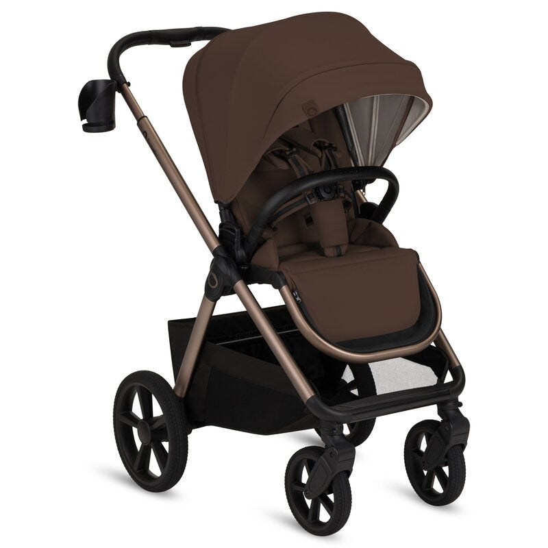 Carucior 3 in 1, Lionelo, Carmine, Cu scoica ADAC, Landou anti-reflux, Salteluta ventilata, Reglare spatar in 3 pozitii, Suport de picioare in 3 pozitii, Maner reglabil in 5 pozitii, Sustine 22 kg, Cu accesorii, 0 luni+, Ciocolatiu