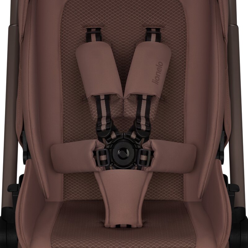 Carucior 3 in 1, Lionelo, Freya, Cu scoica ADAC, Landou si salteluta ventilate, Pliabil, Reglare spatar in 3 pozitii, Suport de picioare in 4 pozitii, Maner reglabil in 3 pozitii, Sustine 22 kg, Cu accesorii, 0 luni+, Maro