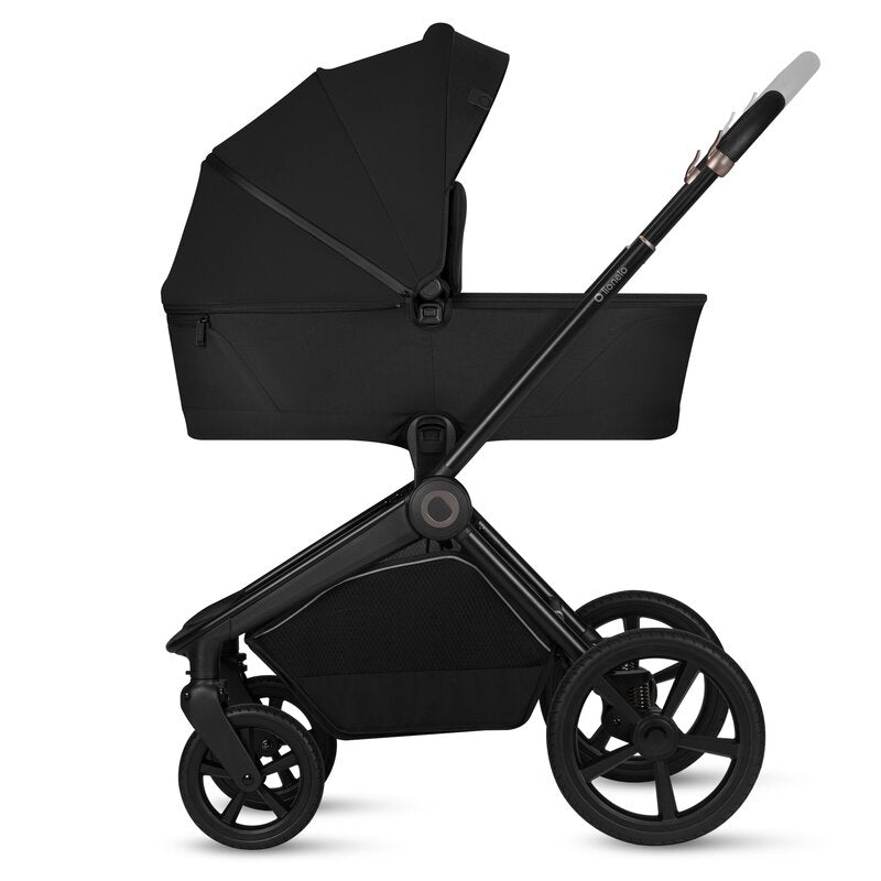 Carucior 3 in 1, Lionelo, Freya, Cu scoica ADAC, Landou si salteluta ventilate, Pliabil, Reglare spatar in 3 pozitii, Suport de picioare in 4 pozitii, Maner reglabil in 3 pozitii, Sustine 22 kg, Cu accesorii, 0 luni+, Negru