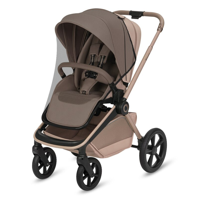 Carucior 3 in 1, Lionelo, Freya, Cu scoica ADAC, Landou si salteluta ventilate, Pliabil, Reglare spatar in 3 pozitii, Suport de picioare in 4 pozitii, Maner reglabil in 3 pozitii, Sustine 22 kg, Cu accesorii, 0 luni+, Bej