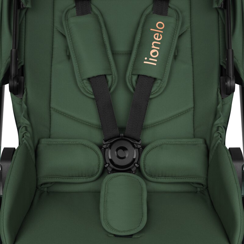 Carucior 3 in 1, Lionelo, Layla, Pana la 22 kg, Cadru aluminiu, Cu landou intarit si salteluta din spuma AirDots, Cu scoica auto testata ADAC, Reversibil, Cu ventilatie 3D, Cu accesorii, EN1888-1, EN1888-2, EN1466, Verde