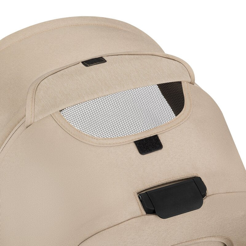 Carucior 3 in 1, Lionelo, Meril, Cu landou de dimensiune XL, Reversibil, Cu scoica auto testata ADAC, Cu accesorii, Pana la 22 kg, Conform cu EN1888-1 EN1888-2, EN1466, Bej