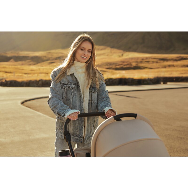 Carucior 3 in 1, Lionelo, Meril, Cu landou de dimensiune XL, Reversibil, Cu scoica auto testata ADAC, Cu accesorii, Pana la 22 kg, Conform cu EN1888-1 EN1888-2, EN1466, Gri