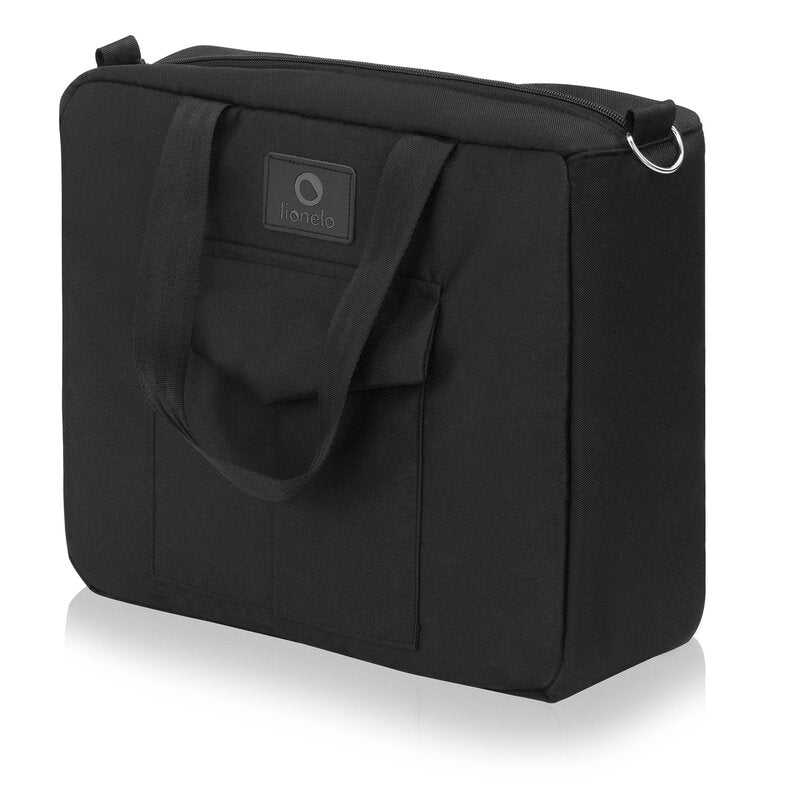 Carucior 3 in 1, Lionelo, Meril, Cu landou de dimensiune XL, Reversibil, Cu scoica auto testata ADAC, Cu accesorii, Pana la 22 kg, Conform cu EN1888-1 EN1888-2, EN1466, Negru