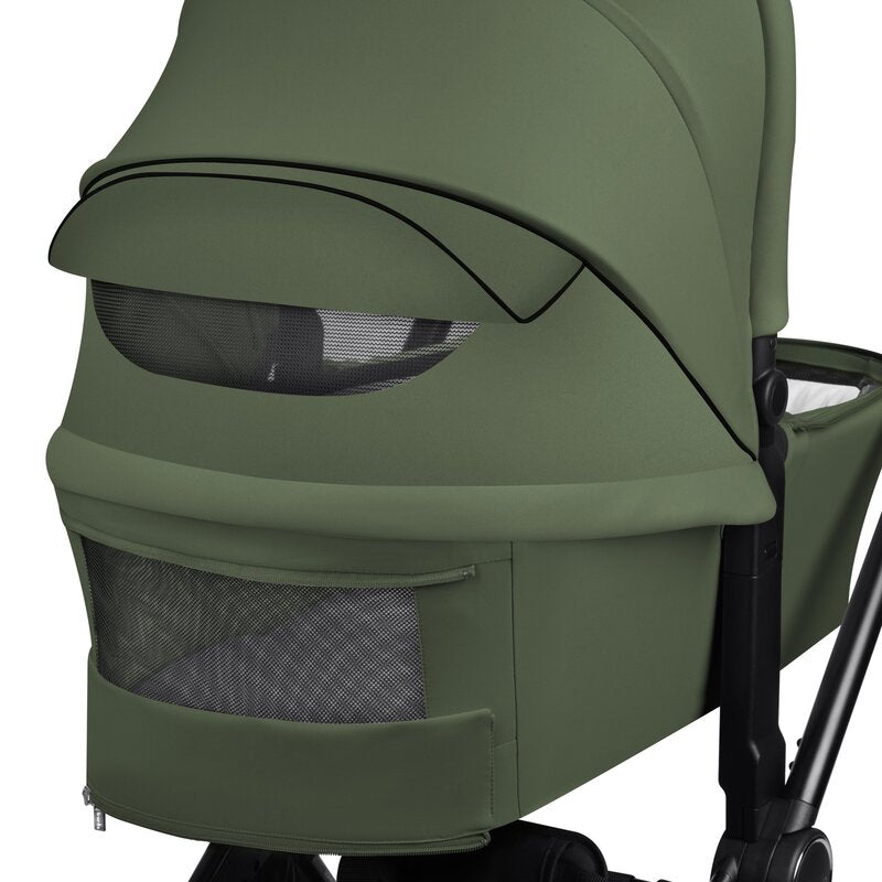 Carucior 3 in 1, Lionelo, Mika Plus, Cadru din aluminiu, Cu landou intarit si salteluta moale, Cu scoica auto testata ADAC, Reversibil, Cu sistem de ventilatie 3D, Cu accesorii, Pana la 22 kg, EN1888-1 EN1888-2 EN1466 ECE R129, Verde